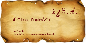 Éles András névjegykártya